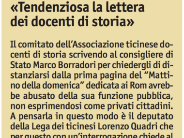 "Quadri (Lega) sulla vicenda dei rom", Giornale del Popolo, 20 settembre 2010