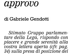 "Non mi distanzio, anzi approvo", La Regione, 2 ottobre 2010
