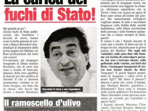 "La carica dei fuchi di Stato!", Il Mattino della Domenica, 17 settembre 2010