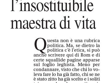 "La storia resta l'insostituibile maestra di vita", Il Caffè, 10 ottobre 2010